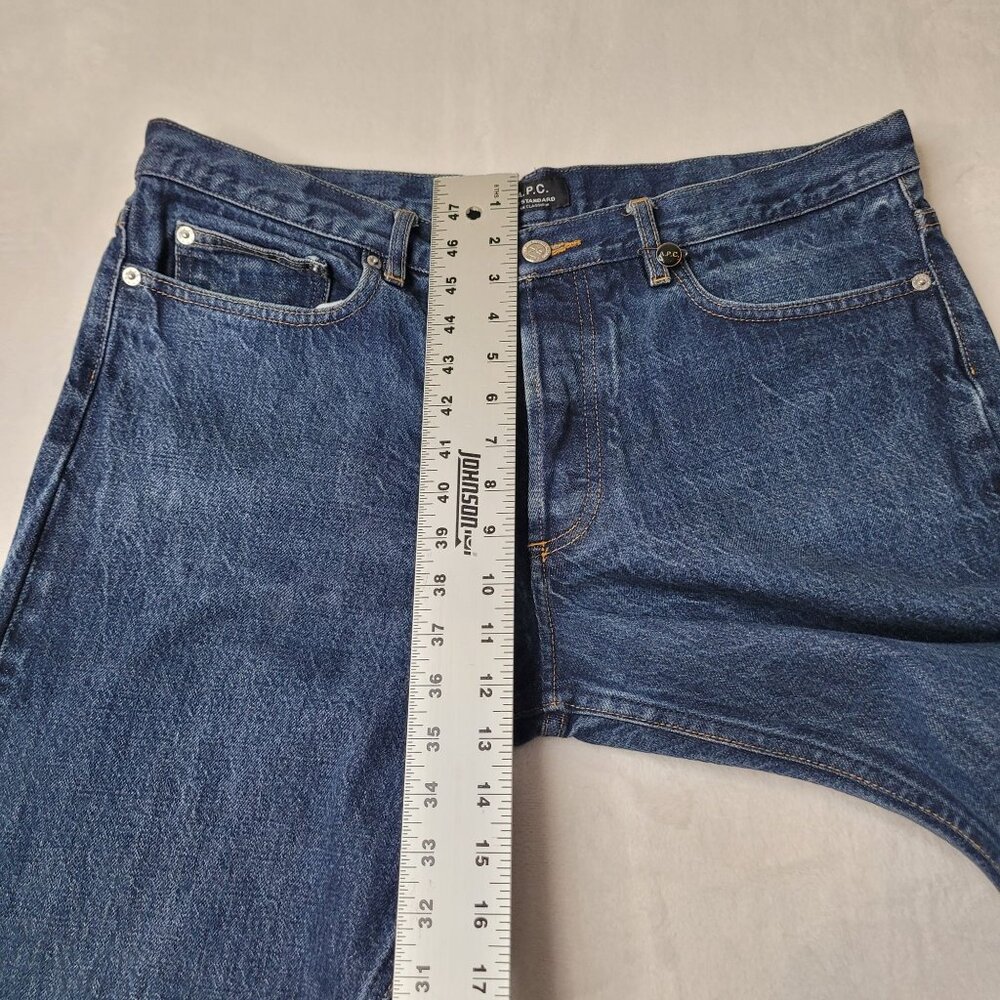 A.P.C. New Standard Classique Selvedge Men's Blue Denim Jeans Size 36x33 - Picture 5 of 10